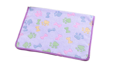 Warm coral fleece blanket kennel mats cats and dogs