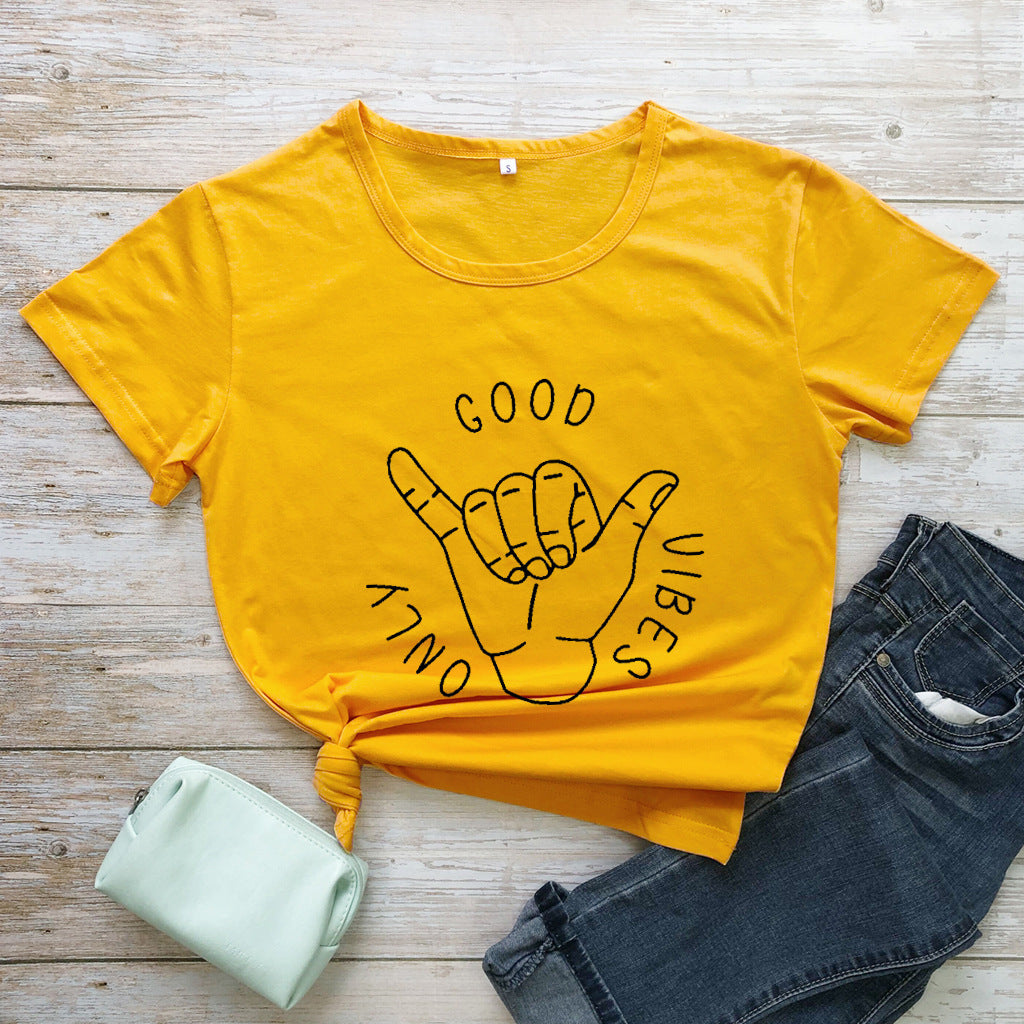 American Alphabet Street Casual T Sleeve