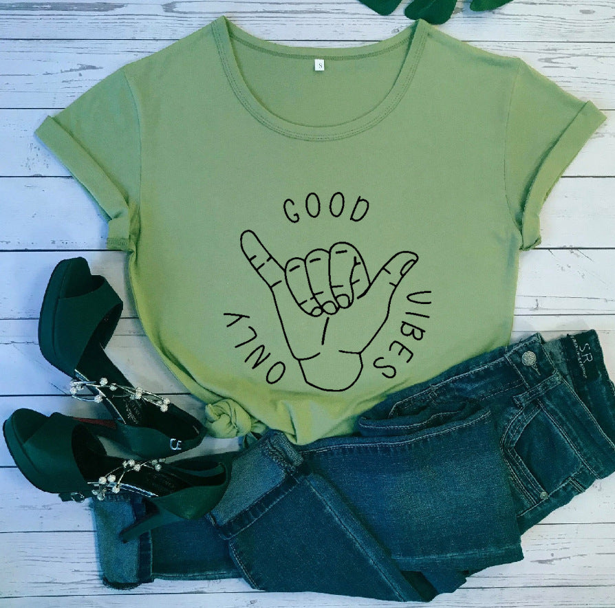 American Alphabet Street Casual T Sleeve