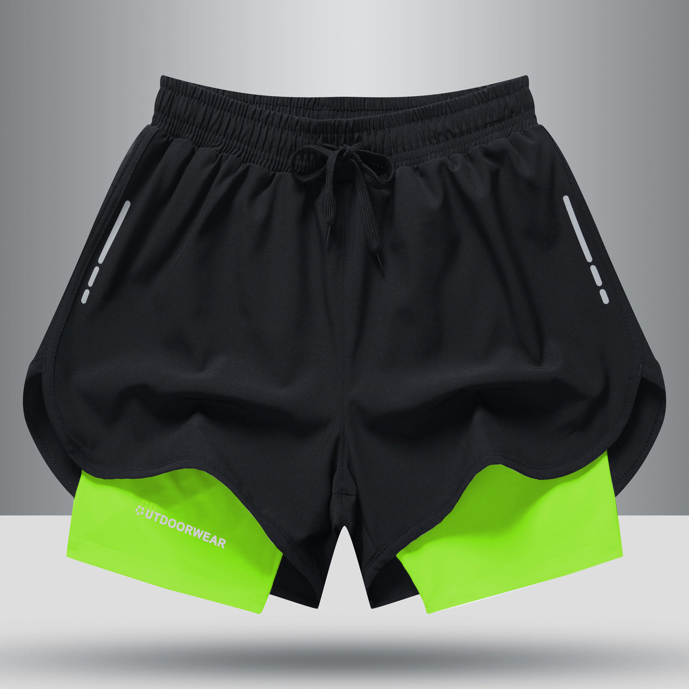 Men's Drawstring Sports Shorts Double Layer